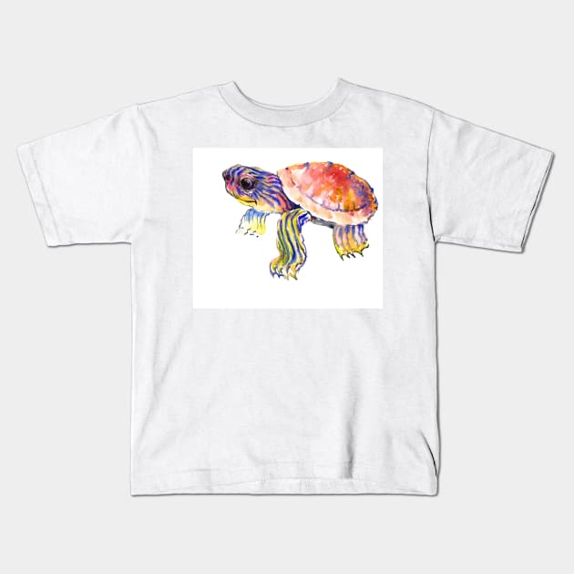 Cute Baby Turtle Kids T-Shirt by surenart